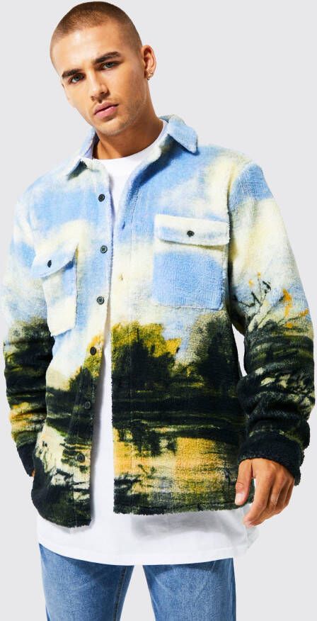 boohoo Pluizig Overhemd Met Print, Multi