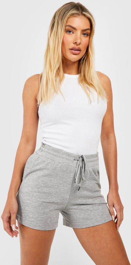 boohoo Sweatstof Shorts, Grey Marl