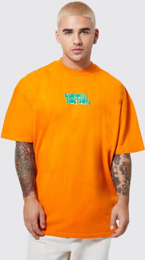 boohoo Tall Oversized Limited T Shirt Met Relië, f, Orange