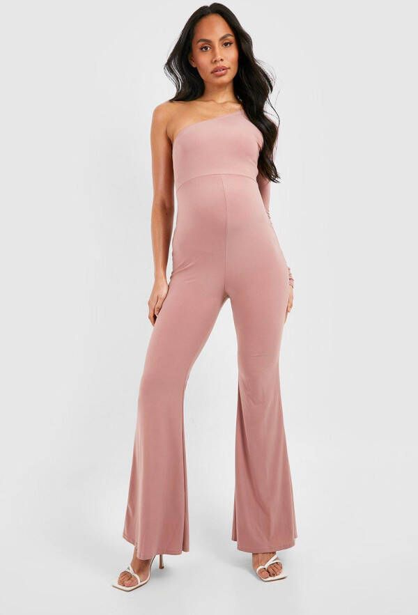 boohoo Zwangerschap Strakke Jumpsuit Met Eé, n Open Schouder, Rose