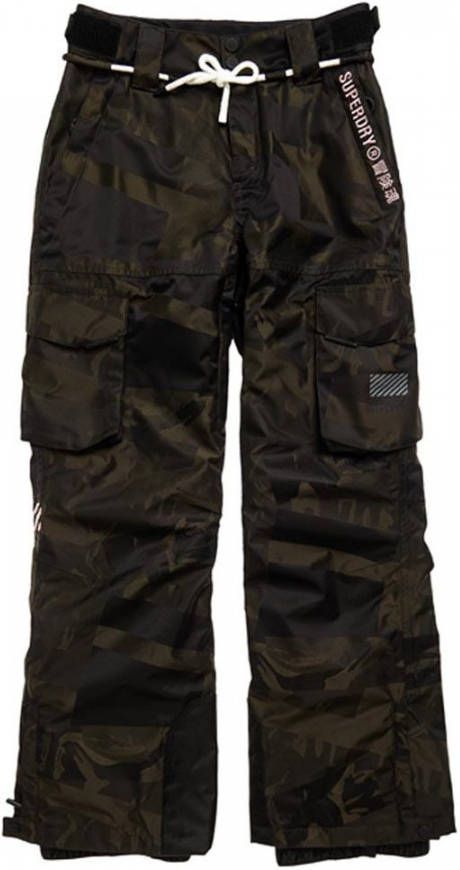 Superdry Sport skibroek Freestyle Cargo zwart/donkergroen