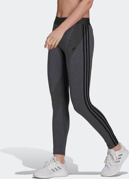 Adidas loungewear essentials 3 stripes legging grijs dames