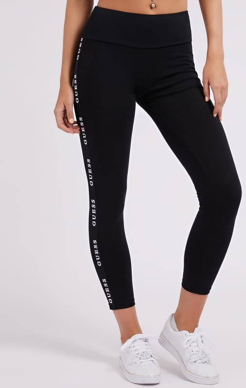 Guess Aline mid waist cropped trainingslegging met logo