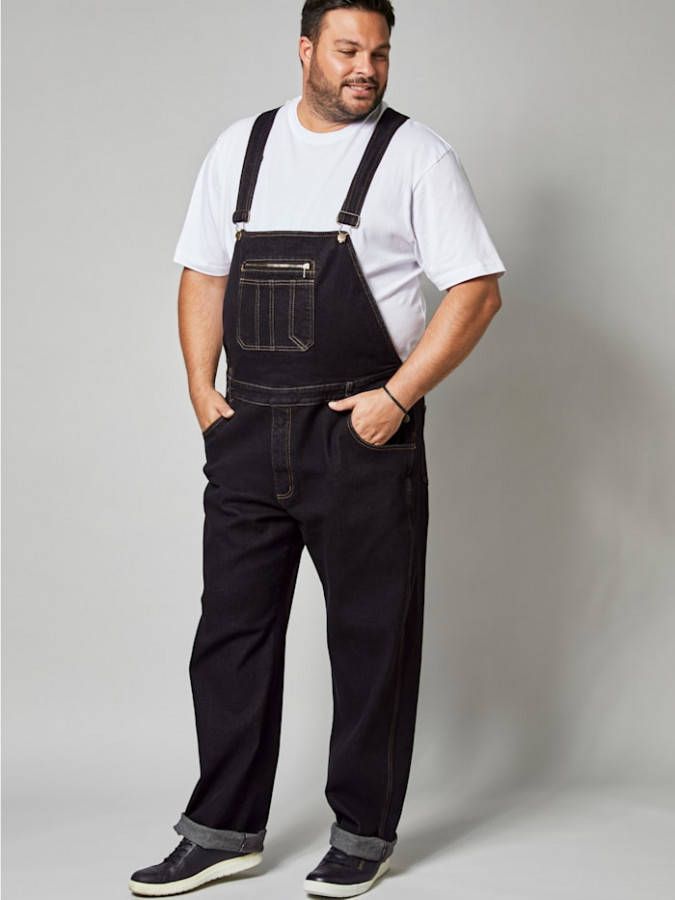 John F. Gee Spijkertuinbroek Comfort Fit Black stone