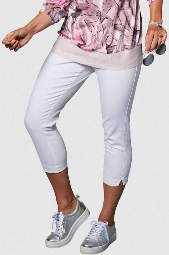 MIAMODA 7/8 jegging met elastische band Wit