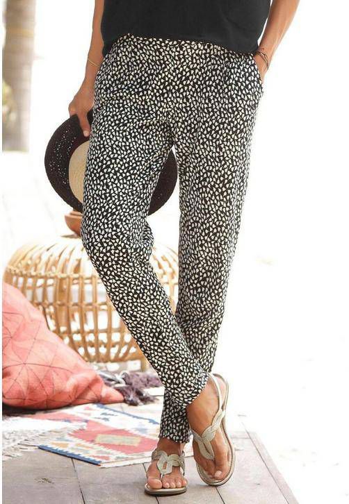 s.Oliver RED LABEL Beachwear strandbroek met bloemenprint