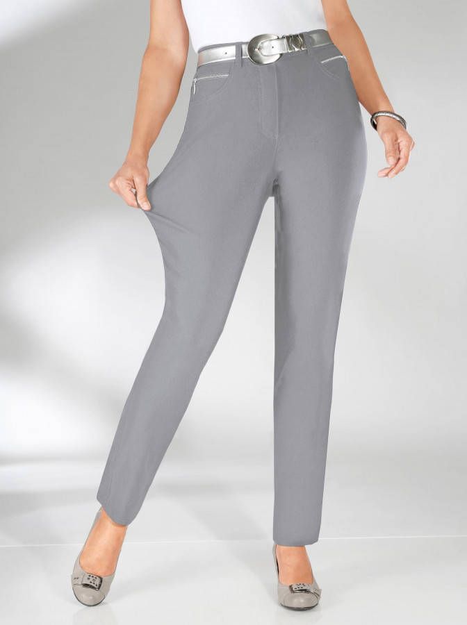 Stretchbroek in grijs van Stehmann Comfort line
