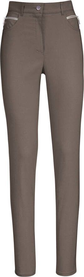 Stretchbroek in taupe van Stehmann Comfort line
