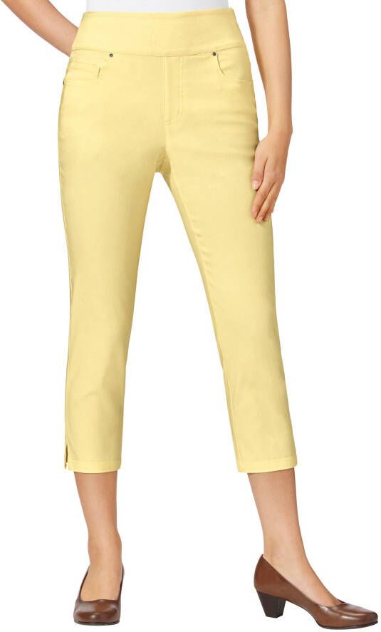 Stretchbroek in vanillegeel van heine
