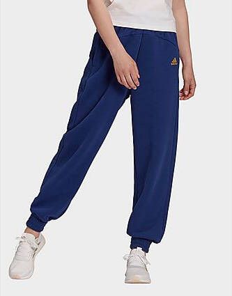 Adidas Essentials Warm Golden Logo Broek Victory Blue/Gold Metallic Dames