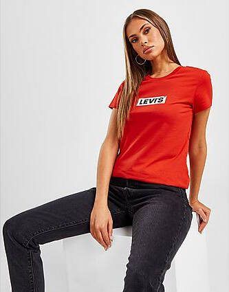 Levis Levi's Box Tab T Shirt Red Dames