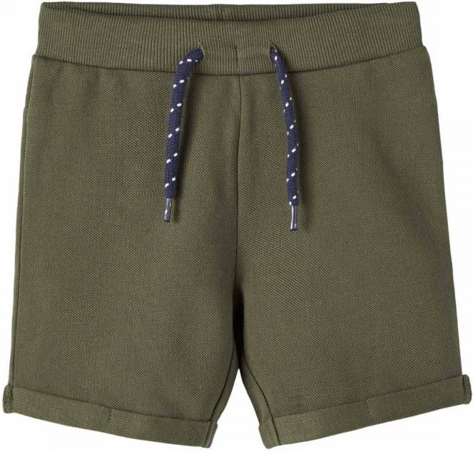 NAME IT MINI regular fit sweatshort NMMVASSE olijfgroen