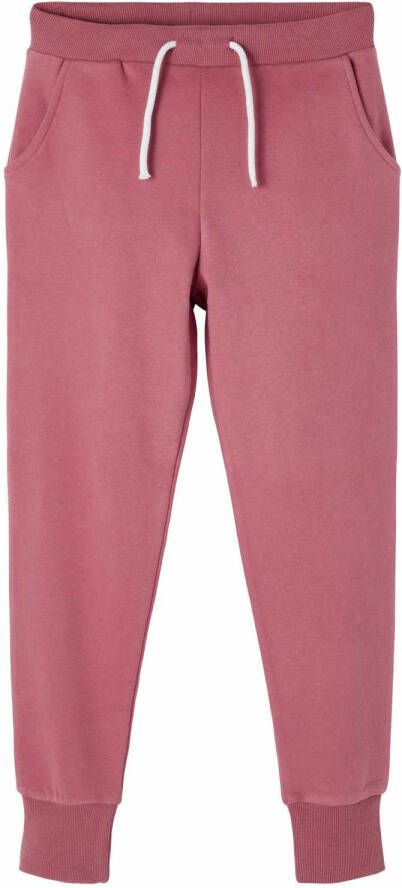 NAME IT KIDS regular fit joggingbroek NKFLENA met biologisch katoen oudroze
