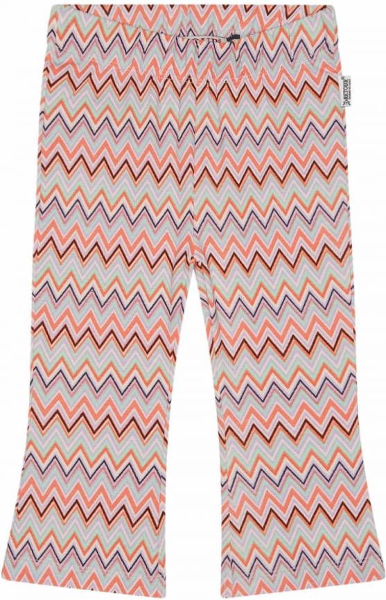 Retour Denim Retour Mini flared broek Velma met all over print perzik/multicolor