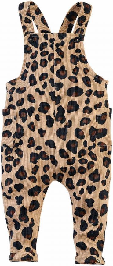Z8 regular fit tuinbroek Lauzon met panterprint lichtbruin/zwart/bruin
