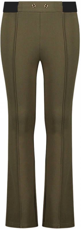 AI&KO high waist flared broek Tessine groen