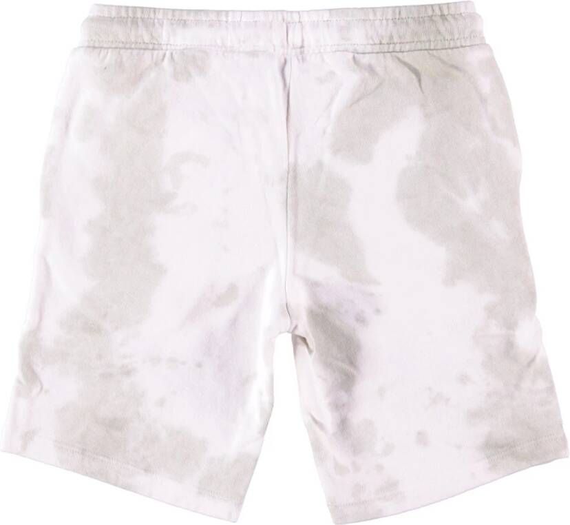 JACK & JONES JUNIOR tie dye regular fit sweatshort JPSTSOLAR groen/wit
