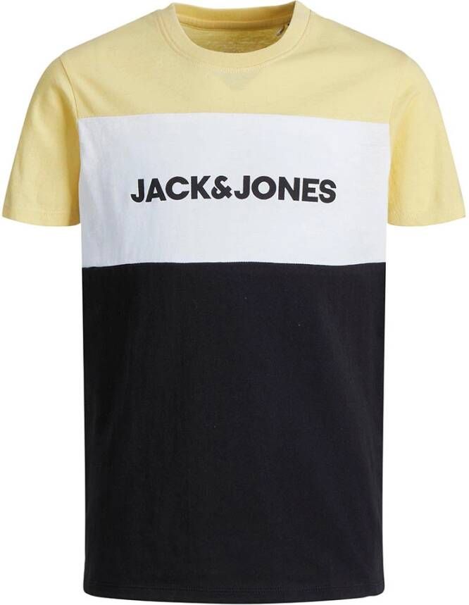 JACK & JONES JUNIOR T shirt JJELOGO met logo geel