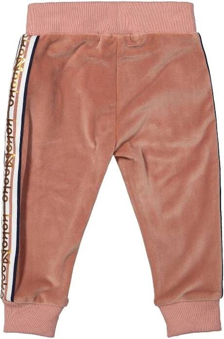 Koko Noko velours joggingbroek met zijstreep roze