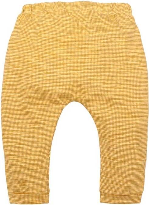 Moodstreet Petit baby geruite regular fit broek Bill goud