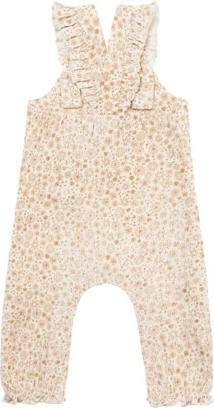 Noppies Babykleding Girls Dungaree Noel All Over Print Off white