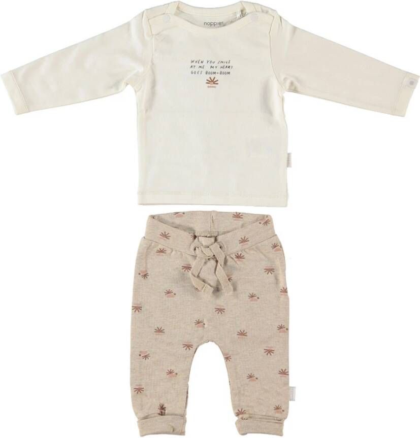 Noppies Set shirt met broek Vedder Sand Melange 68