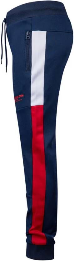Retour Denim slim fit joggingbroek Frederik donkerblauw/rood/wit