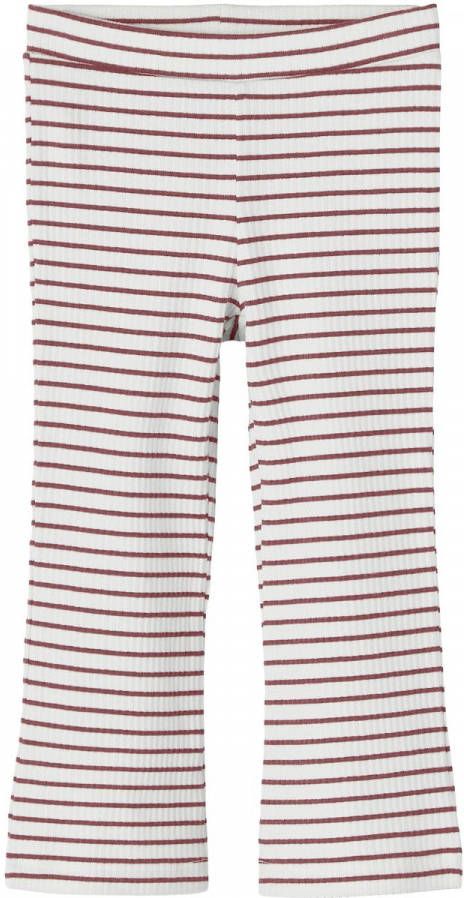 NAME IT MINI gestreepte broek NMFDAE wit/rood