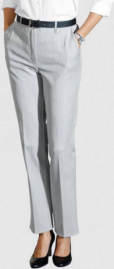 m. collection Broek met corrigerend effect Lichtgrijs