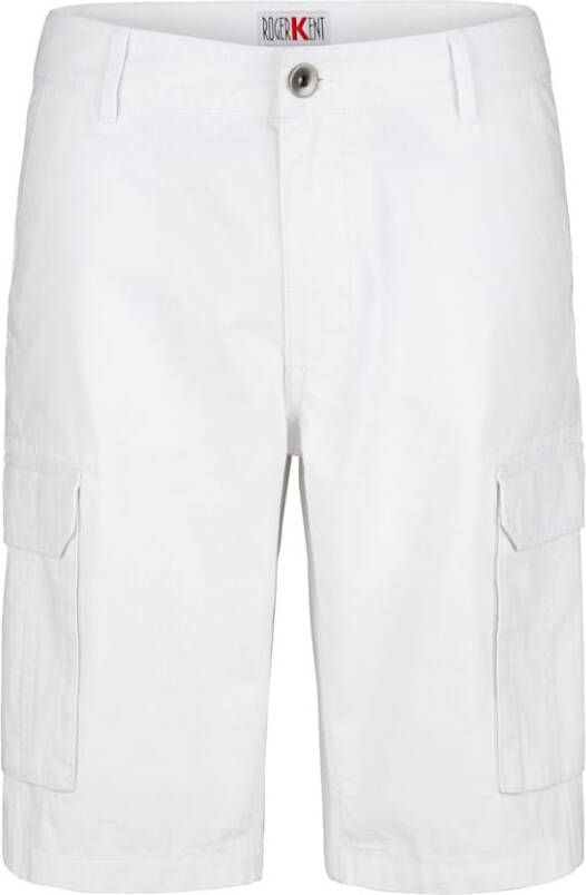 Roger Kent Bermuda met praktische cargozakken Wit