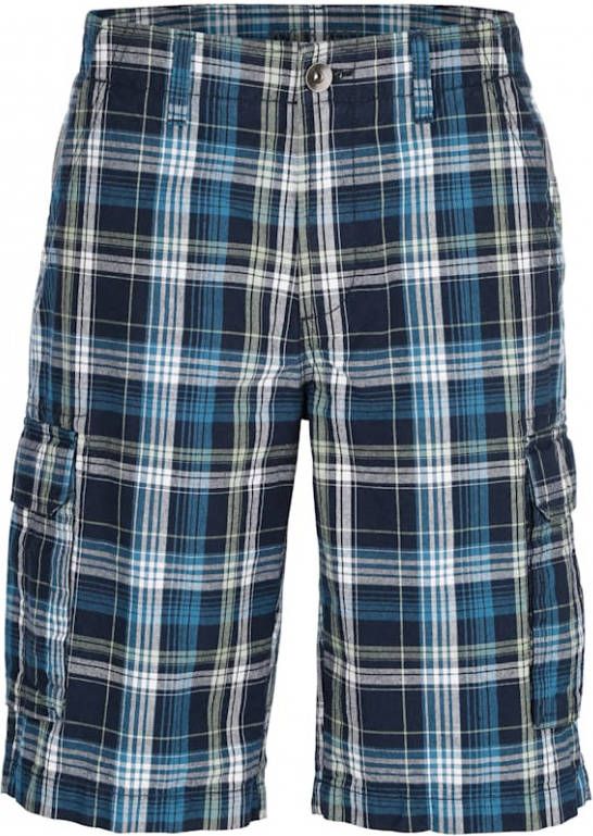 Roger Kent Bermuda van zuiver katoen Marine/Wit