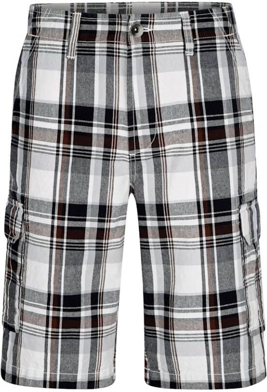 Roger Kent Bermuda van zuiver katoen Wit/Bruin