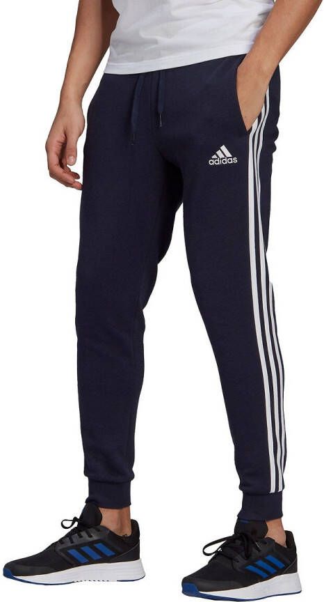 Adidas Performance adidas 3 stripes fleece joggingbroek blauw heren