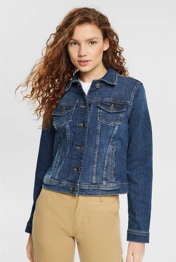 ESPRIT Women Casual spijkerjasje blue light wash