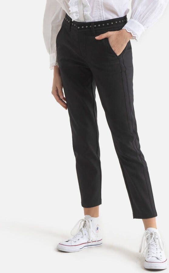 Freeman T. Porter Stoffen broek met studsgarnering bij de band(1 delig )