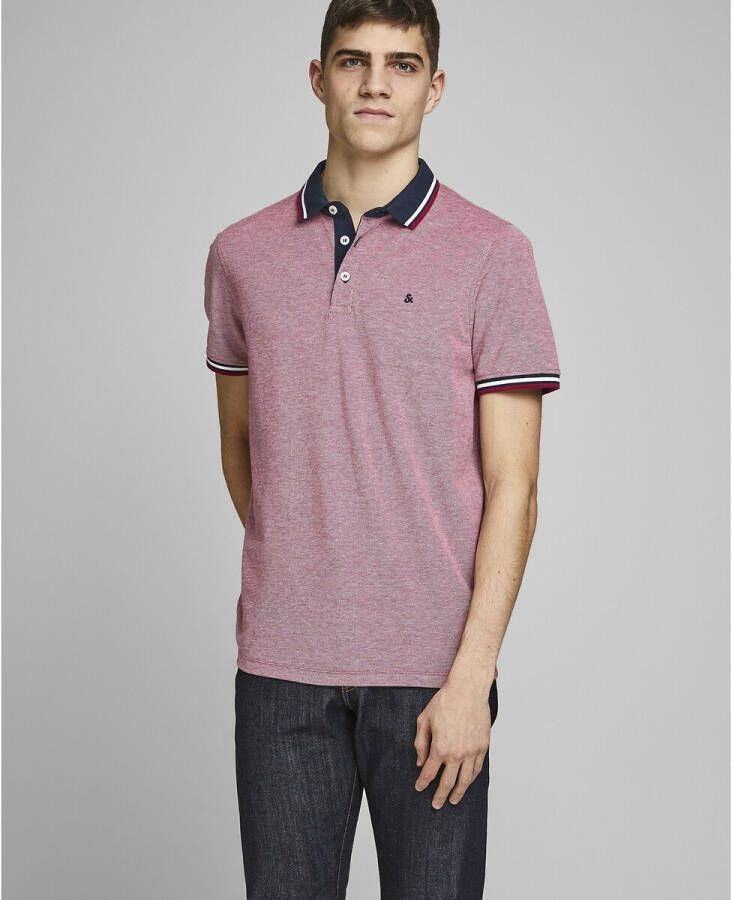 Jack en Jones:JACKenJONES Essentials Jjepaulos Polo SS Noos Light Grey Melange/SLIM FIT ME | Freewear Grijs