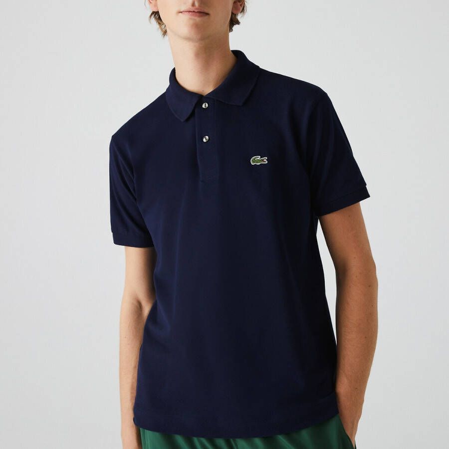 Lacoste Poloshirt met harmonieus gekleurde krokodil op borsthoogte(1 delig )