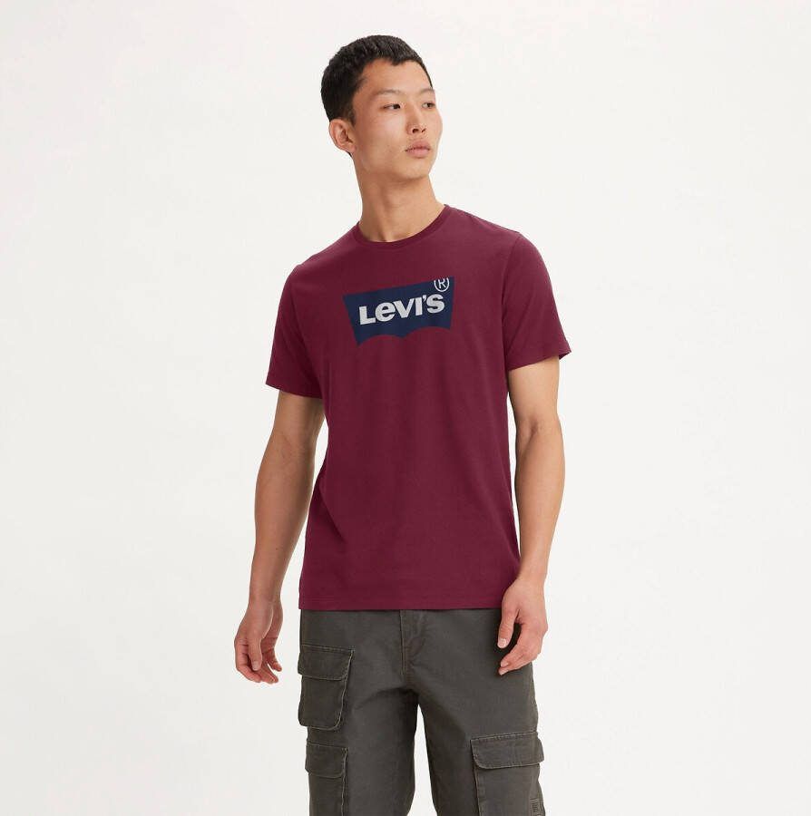 Levi's Levi s T shirt grafisch logo Rood , Rood, Heren