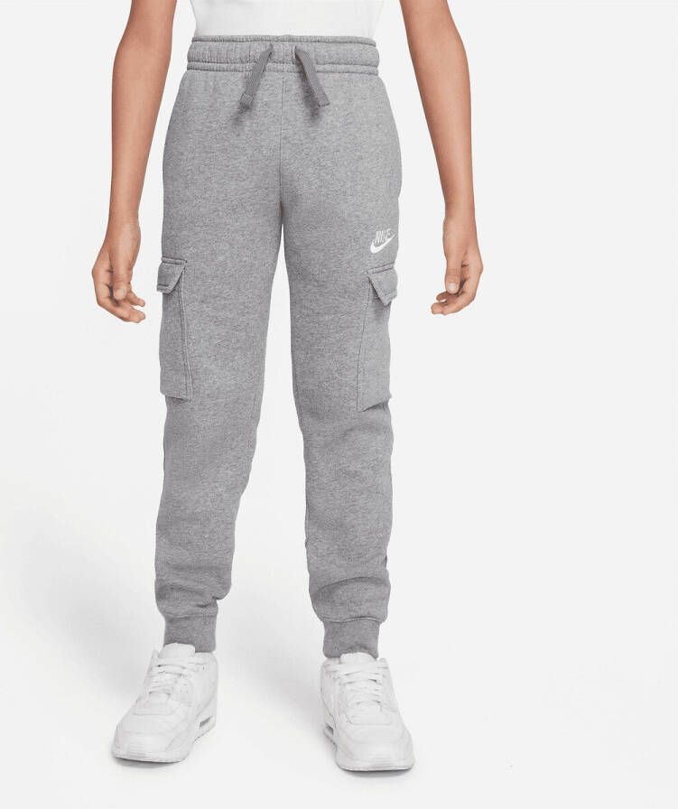 Nike Sportswear Club Cargobroek voor jongens Carbon Heather/Smoke Grey/White Kind