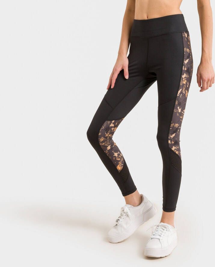 Only Onpenid aop hw train tights black/w. tannin