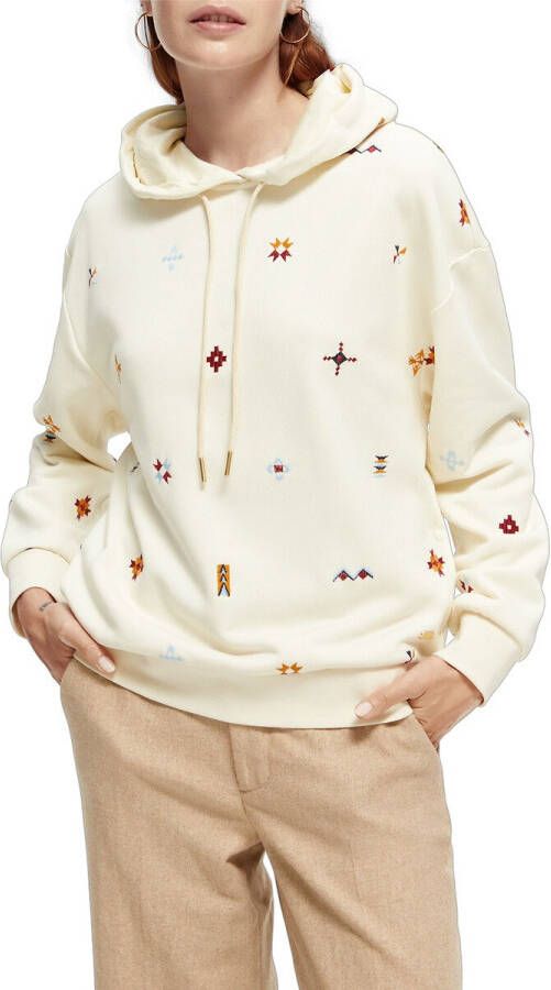 Scotch & Soda Relaxed fit geborduurde hoodie