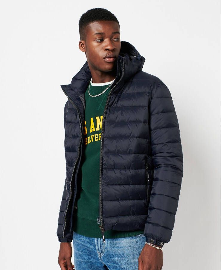 Superdry Winterjas fuji hooded classic puffer jacket dark moss(m5011201a gul )