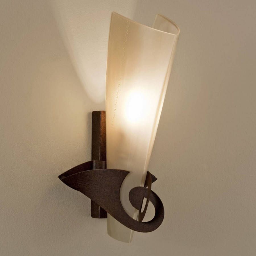 Terzani Statige wandlamp Phantom, roest, goud