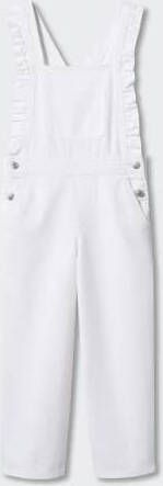 Mango Kids Denim tuinbroek met ruches