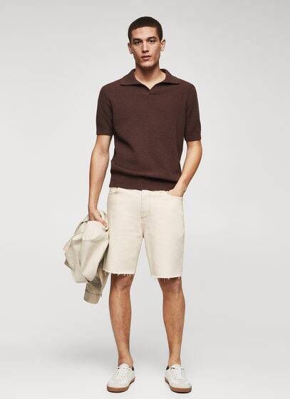 mango man Regular fit spijkerbermuda