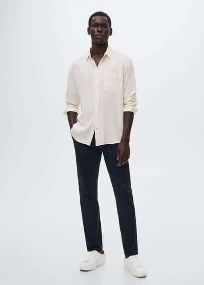 Mango Dublino slim fit chino met steekzakken