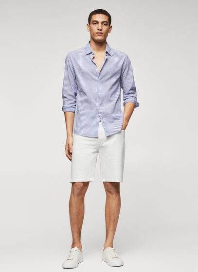 mango man Slim fit denim bermuda
