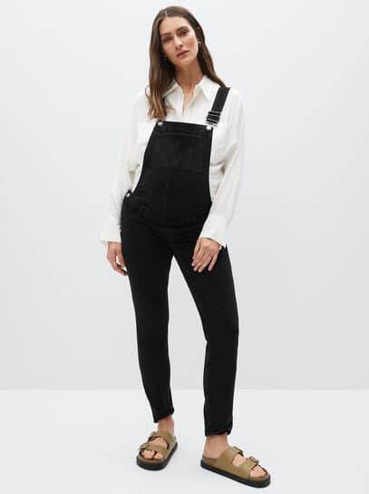 Mango Maternity denim tuinbroek