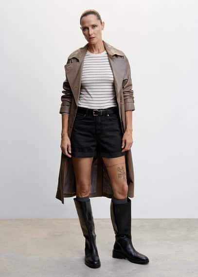 Mango Mom fit denim shorts