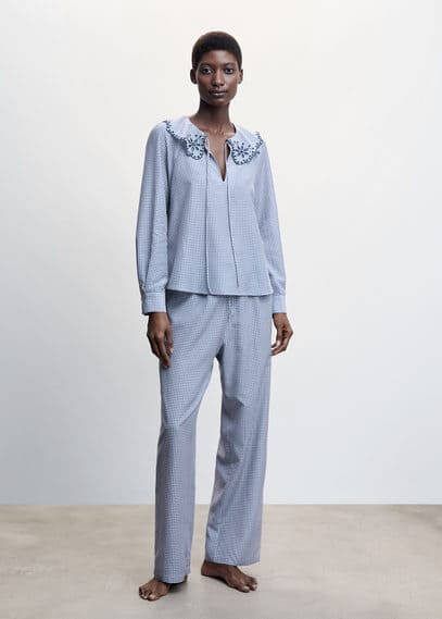 Mango Pyjamabroek met vichyruit